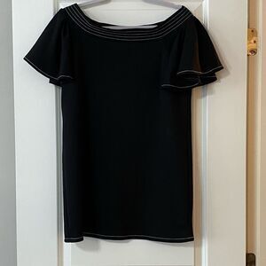 - Zara Trafaluc black w/white stitching mini dress